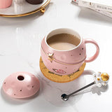 Yalucky Kawaii Astronaut Cup Space Embossed Planet Mug, Cute Ceramic