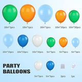 Blue Green Orange Dinosaur Balloon Arch 121 PCS Boys Birthday Baby