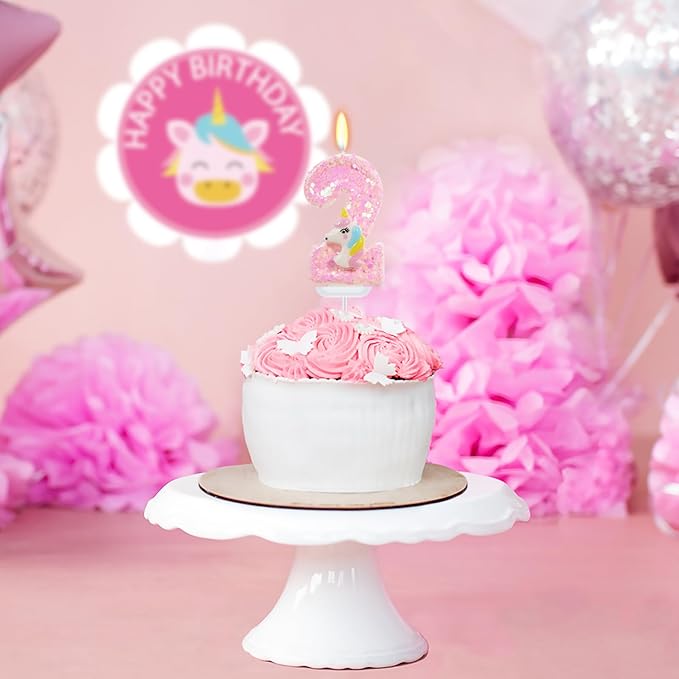 Birthday Candles Number 2 Candle 2nd Birthday Decorations for Girl
