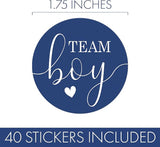 Navy and Blush Gender Reveal Party Team Blue Boy or Team Pink Girl