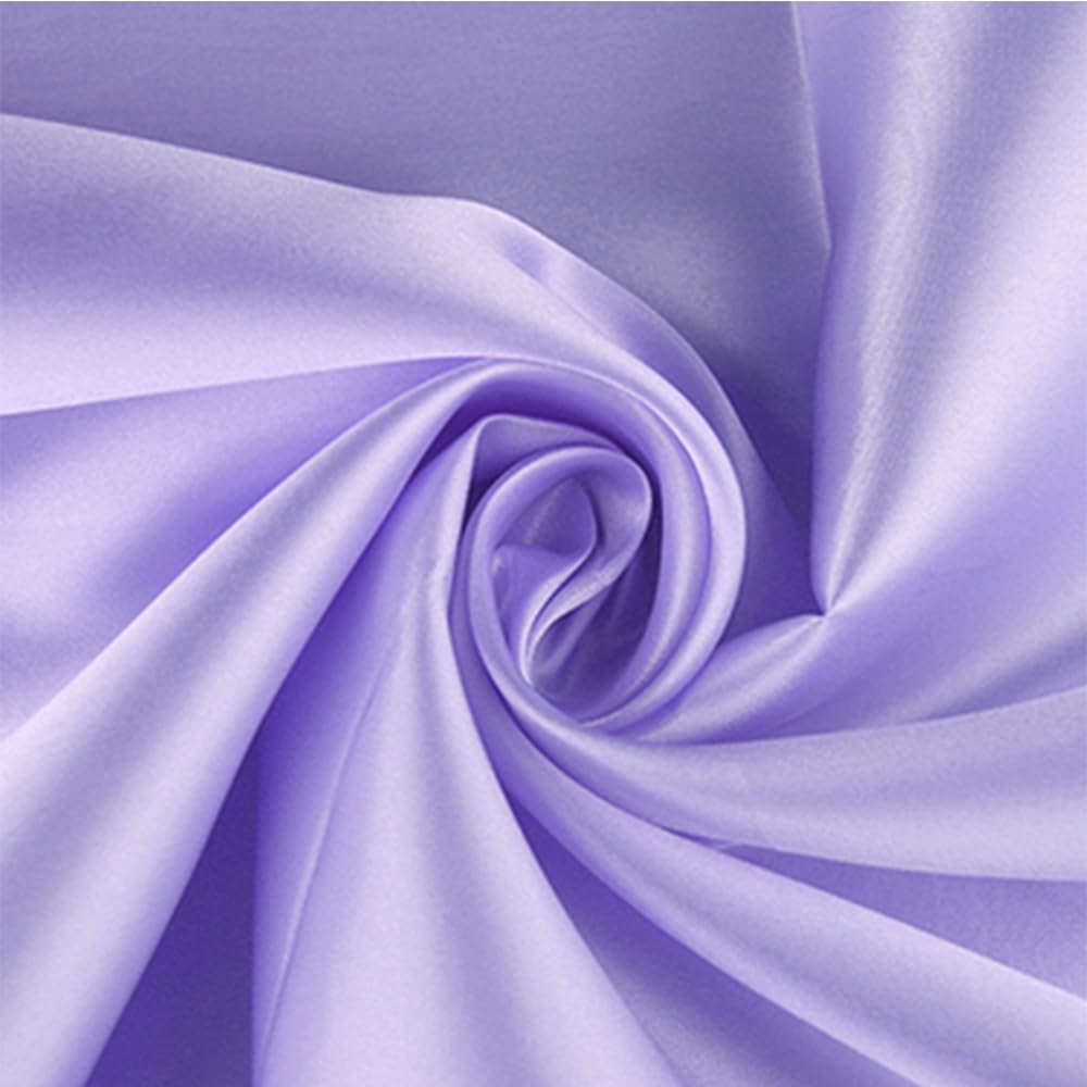 SINSSOWL Pack of 50 Satin Lavender Chair Sashes 7x108 Inches for