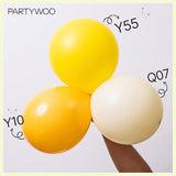 PartyWoo Pastel Yellow Balloons 100 pcs Different Sizes of 36 18 12