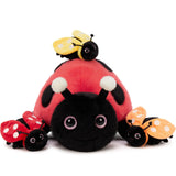 MaoGoLan 4Pcs Ladybug Stuffed Animal,Kawai Mother Ladybird Plush Toys