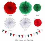 Red Green White Christmas Party Decorations 20pcs Mexican Italian