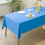 2 Packaging Light Blue Plastic Tablecloth, 54 inch x108 inch