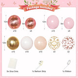 Rose Gold Birthday Decorations Gold Pink Peach White Balloons
