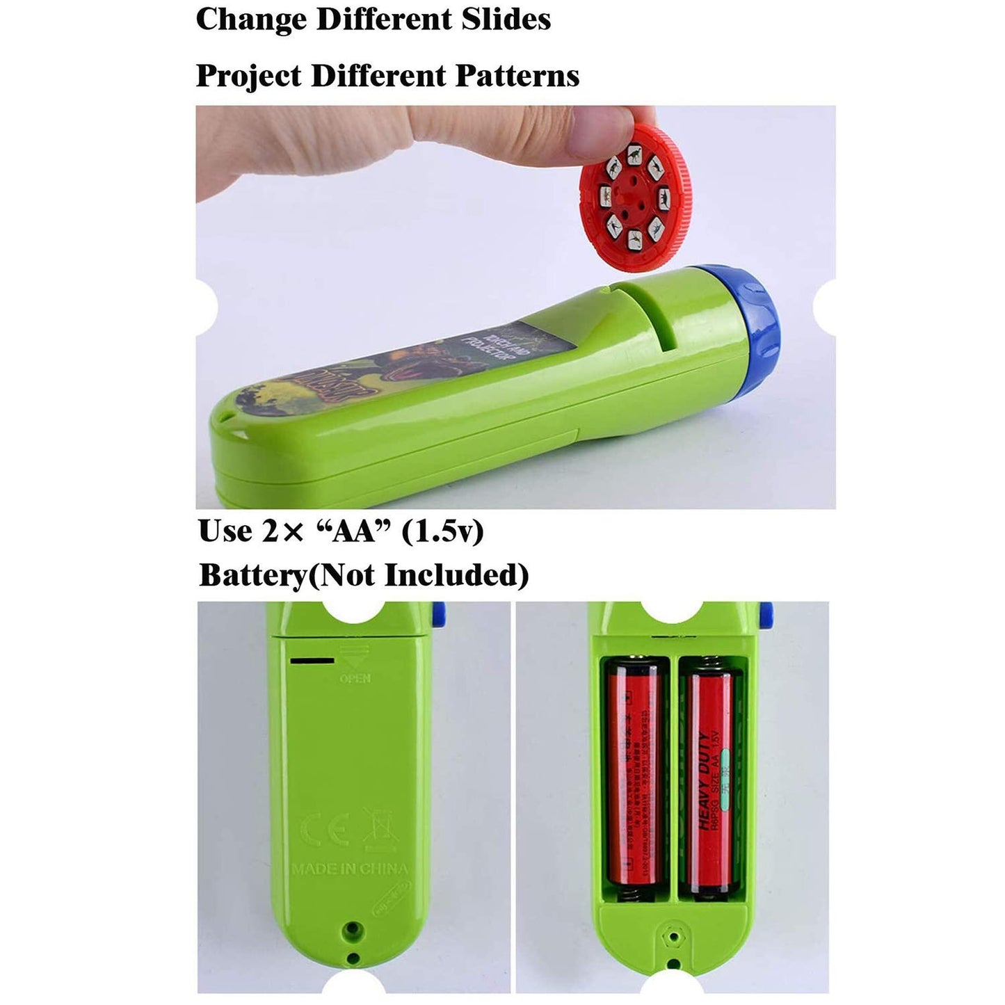 Georgie Porgy Slide Torch Projector Toys Flashlight for Kids