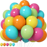 HILAVO Tropical Balloons 12 Inch Summer Hawaiian Hot Pink Orange Teal