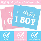 96 PCS Gender Reveal Party Supplies Gender Reveal Plates and Napkins