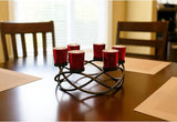 Iron Round Votive Tealight Candle Holder Centerpiece for Halloween