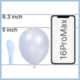 PartyWoo Pearl Light Blue Balloons 100 pcs 5 Inch Baby Pastel Blue