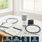 Serves 30 Happy Retirement Complete Party Pack 9 Dinner Paper Plates