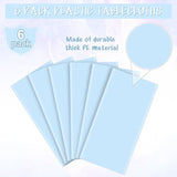 6Pcs Light Blue Tablecloths,Disposable Plastic Tablecloth,Waterproof