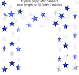 Patelai Glitter Star Garland Banner 2026 Graduation Decor 130 Feet #4