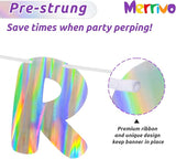 Iridescent Baby Shower Banner for Girl, Pre-Strung Sweet Baby Girl