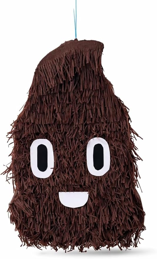 Large Poop Emoji Funny Party Pinata Game Decoration 18"x12"x4" -