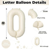 Large Beige Oh Boy Balloons, 40 Inch Cream White Sand OH BOY Balloon