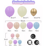 Pastel Balloon Garland Arch Kit, 162pcs Assorted Colors Pastel Latex