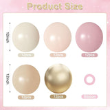 Dusty Pink Nude Gold Balloons, 60Pcs 12Inch Pink Sand White Nude Gold