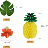 66 PCS Tropical Luau Party Decoration Including 6 PCS Tissue Paper