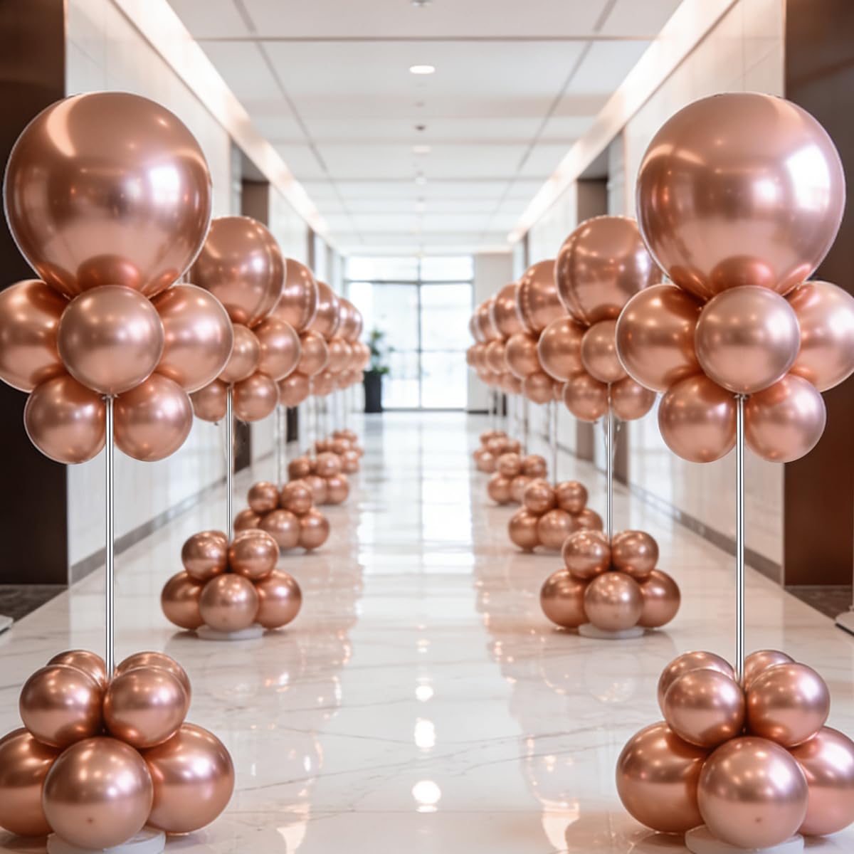 Rosegold Balloons - 12 inch 100 pcs Chrome Metallic Latex Birthday