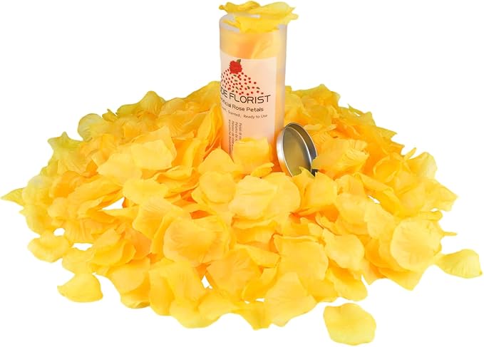 CODE FLORIST 1500 PCS Orange Yellow Silk Flower Rose Petals for Fall