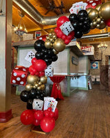204Pcs Casino Balloon Garland Arch Kit Casino Theme Party