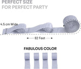 Captain Décor 4 Crepe Paper Streamers Rolls, 328ft Pack of 4 Silver