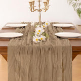 15pcs Nude Brown Cheesecloth Table Runner Valentine's Day Boho