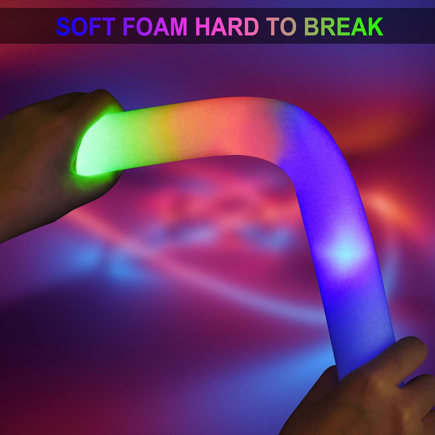 LifBetter 30 Pcs Foam Glow Sticks Bulk,Led Glow Sticks with 3 Modes