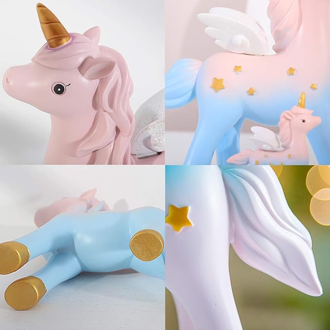 Unicorn Cake Topper Magic Unicorns Sculpture Pink Hairball Arch