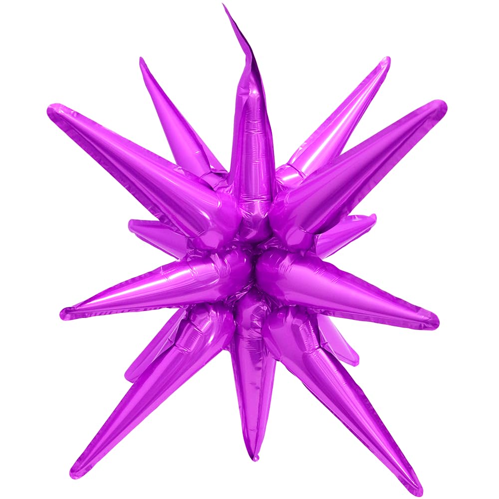 4D Magic Metallic Spike Explosion Balloon One-Piece 14-Pointed Star