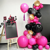 Red Black Gold Balloon Garland Arch Kit 156 Hot Pink Black Gold