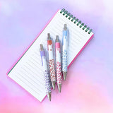 Cheetah Dripping Pens 8PC - Black Ballpoint Pens for Home & Office -