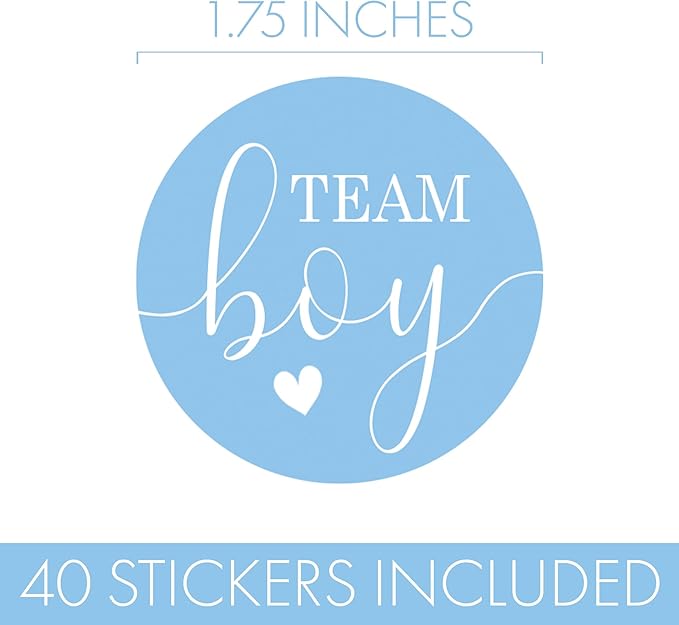 Pink or Blue Gender Reveal Party - Team Boy or Team Girl Stickers -