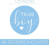 Pink or Blue Gender Reveal Party - Team Boy or Team Girl Stickers -