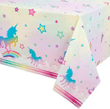WERNNSAI 2PCS Unicorn Table Cloths - Unicorn Birthday Decorations