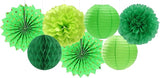 Green Party Decorations Streamers Lanterns 14pcs St Patricks Day