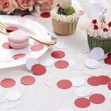 Red and White Paper Confetti Table Decoration for Birthday Graduation