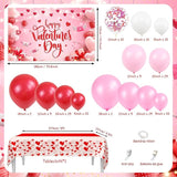 Valentine's Day Balloon Garland Arch Kit I Love You Banner Red Pink