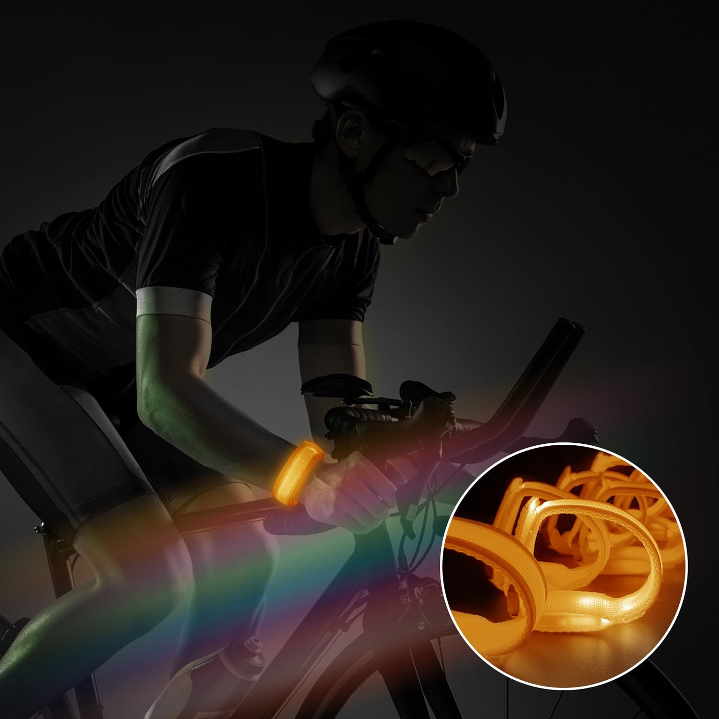 M.best 8pcs LED Light Up Bracelets Glow Flashing Wristbands Glow in