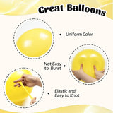 60pcs Yellow and White Balloons 12inch with Pastel Yellow White Gold