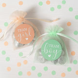 Mint or Peach Gender Reveal Party Team Boy or Team Girl Stickers