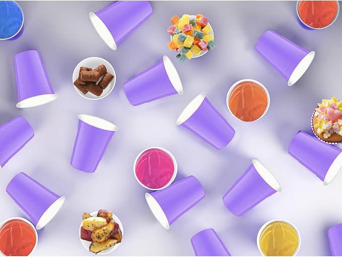 120 Pcs Purple Plastic Cups 16 oz purple Party Cups Halloween plastic