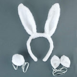 BinaryABC Bunny Rabbit Costume Set,Ears Headband Bow Ties Tail