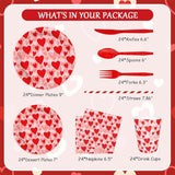 192pcs Valentine's Day Party Decorations Lovely Heart Valentines Day
