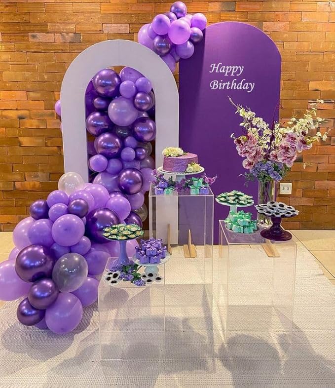 AIOZX Purple Latex Balloon Set - 50 Pcs 12 Inches Dark Purple