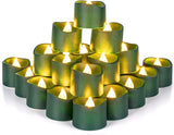 Homemory Green Tea Lights Candles Battery Operated, 200+Hour