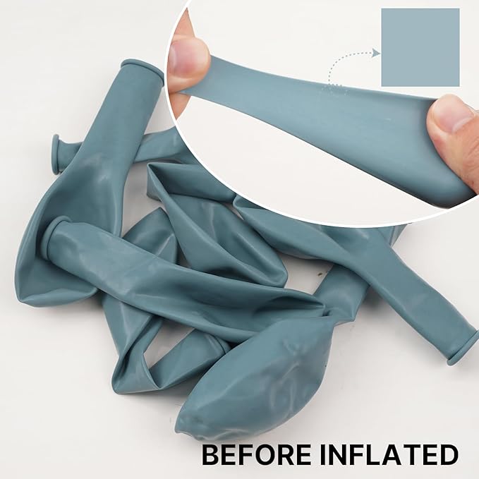 PartyWoo Dusty Blue Balloons 101pcs 12 Inch Light Blue Aqua Boho