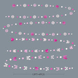 Spring Party Decorations Hot Pink White 3D Butterfly Tulip Flower